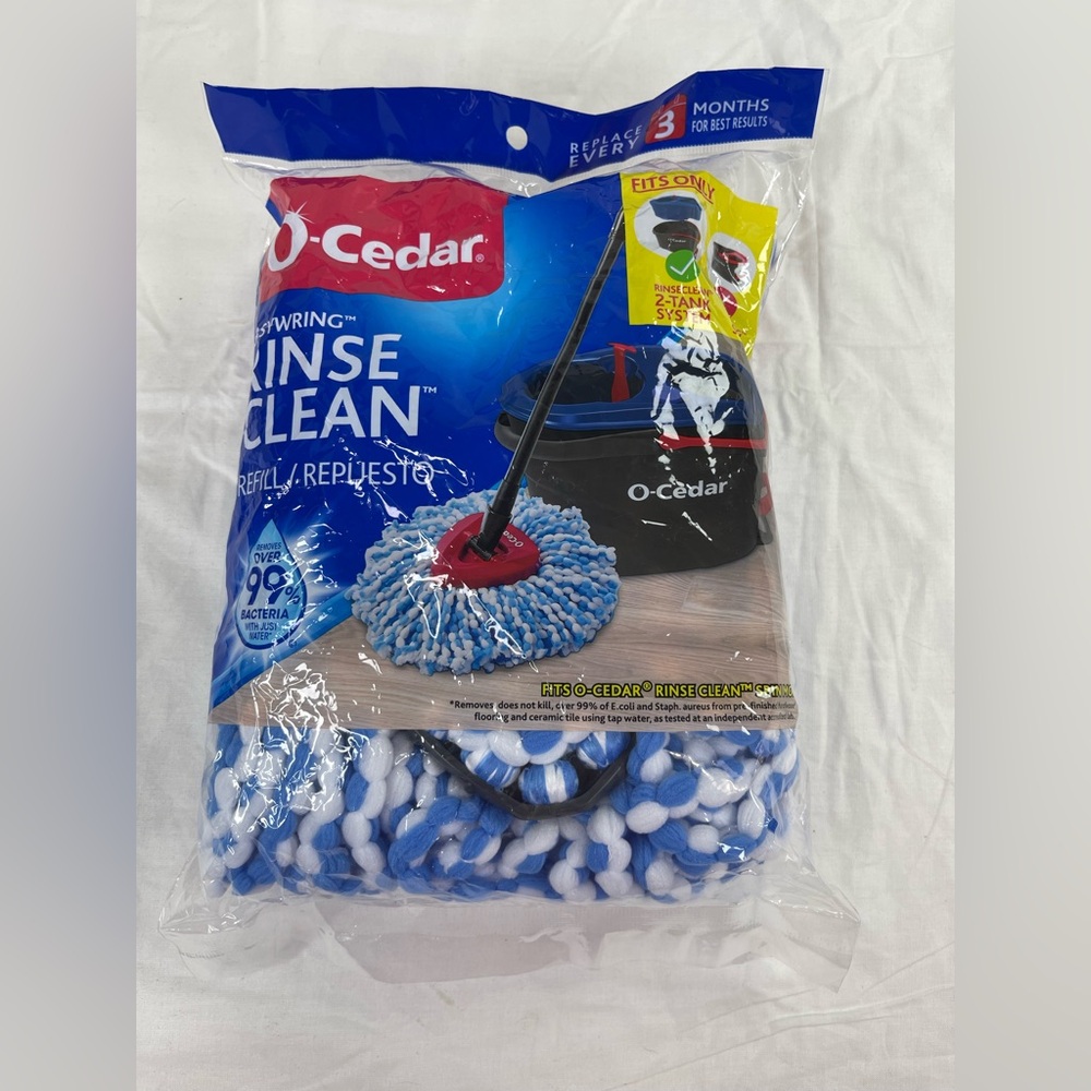 O-Cedar EasyWring™ RinseClean™ Spin Mop Refill, Fits 2 tank system only.